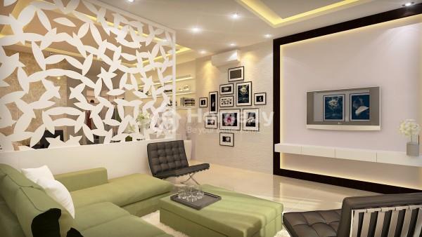 Vách ngăn kính họa tiết