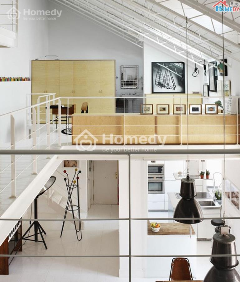 thiet ke chieu dung cua can ho loft house