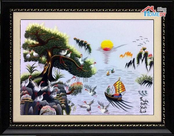 tranh thuyen buom