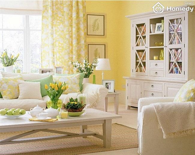Phong thủy phòng khách cho người mệnh Kim