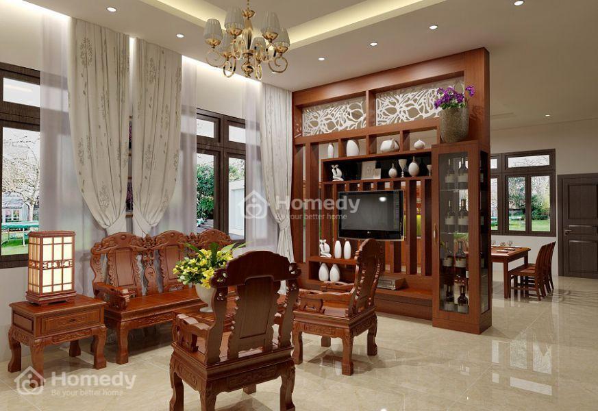 vach ngan phong khach
