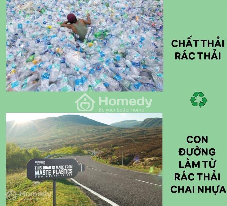 Xây đường từ rác thải nhựa đã qua sử dụng