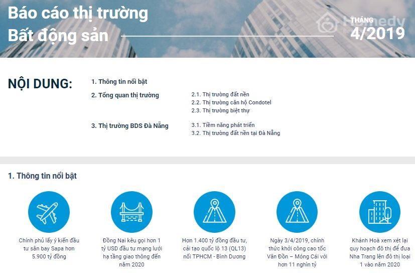 báo cáo thị trường bđs Homedy