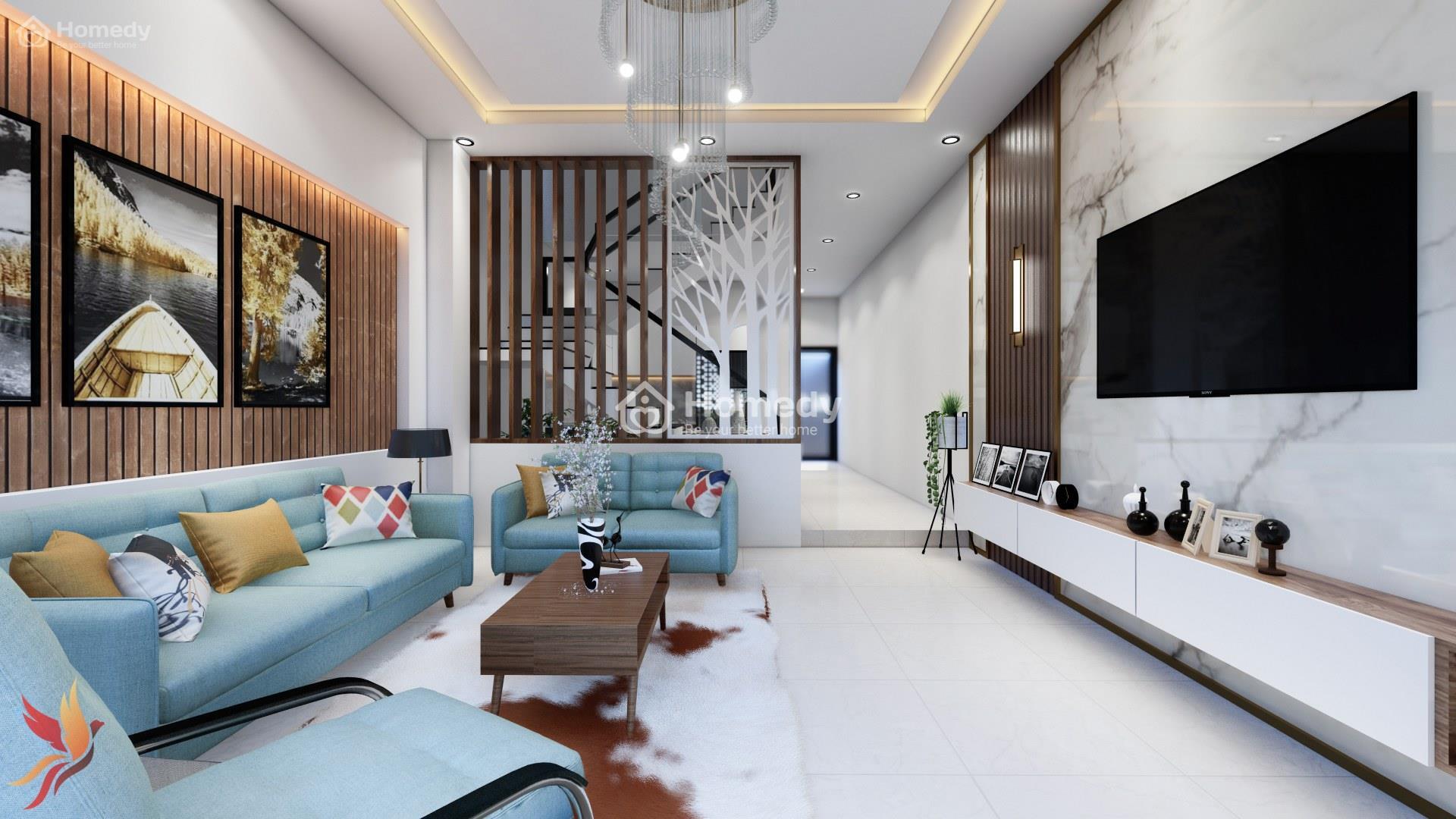 Nên đặt cầu thang sát tường