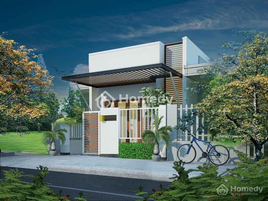 Mẫu 27: Xây nhà 300 triệu với gam màu trắng sang trọng, thiết kế kiến trúc vuông vức, chi tiết, sẽ giúp ngôi nhà trông nổi bật hơn
