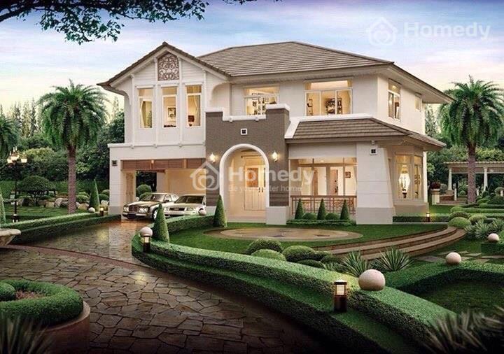 Mẫu nhà vườn 2 tầng đơn giản, tiết kiệm chi phí