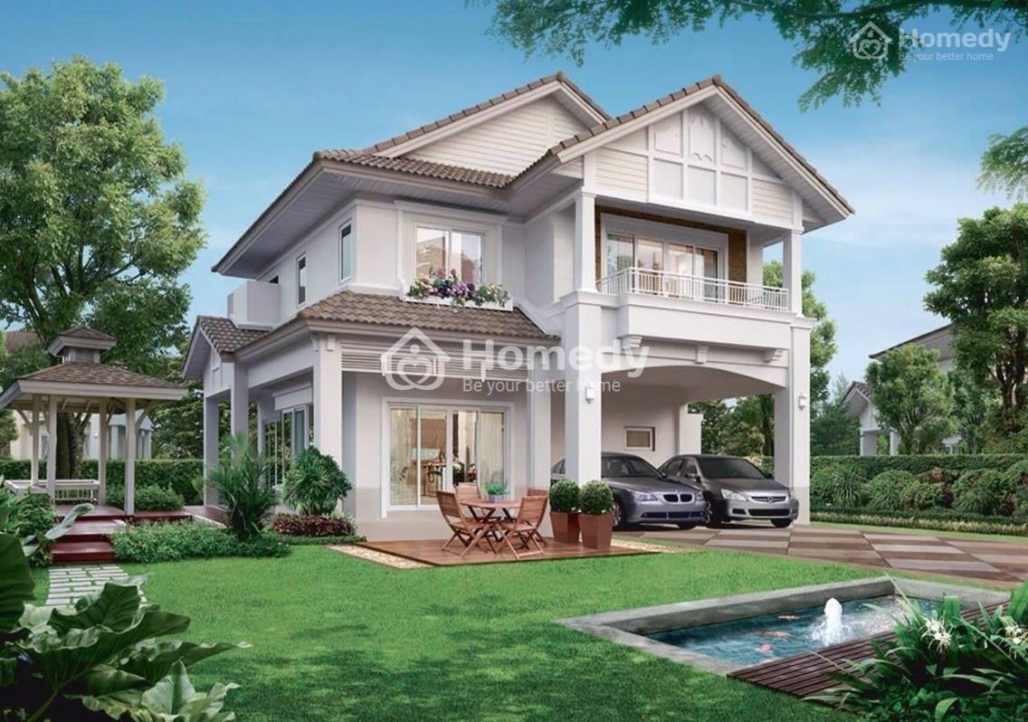Mẫu nhà vườn 2 tầng đơn giản, tiết kiệm chi phí
