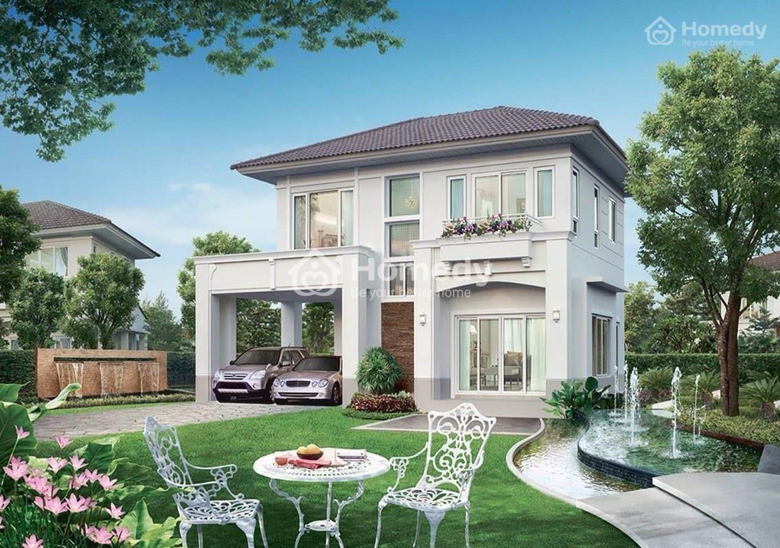 Mẫu nhà vườn 2 tầng đơn giản, tiết kiệm chi phí