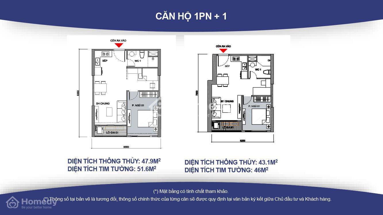 Căn hộ 1+1 dự án Vinhomes Smart City 