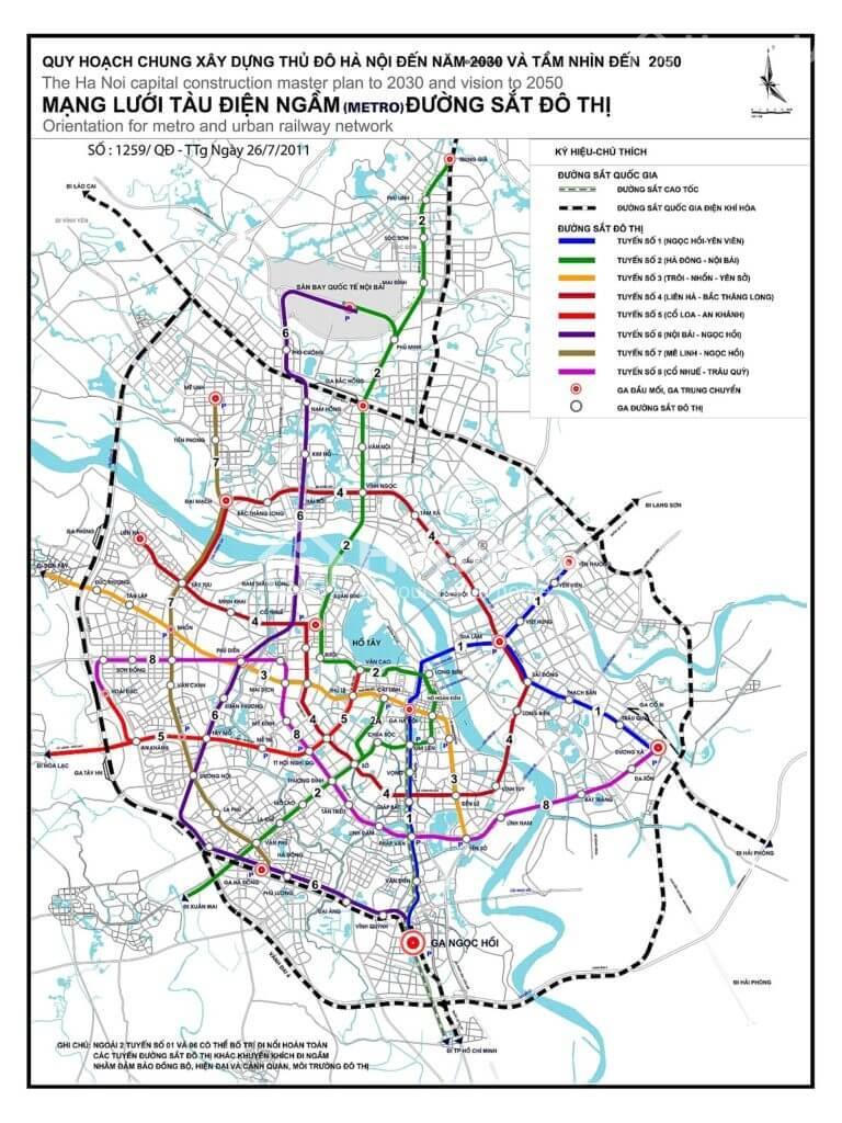 Bản đồ quy hoạch hệ thống đường sắt 2021 – 2030