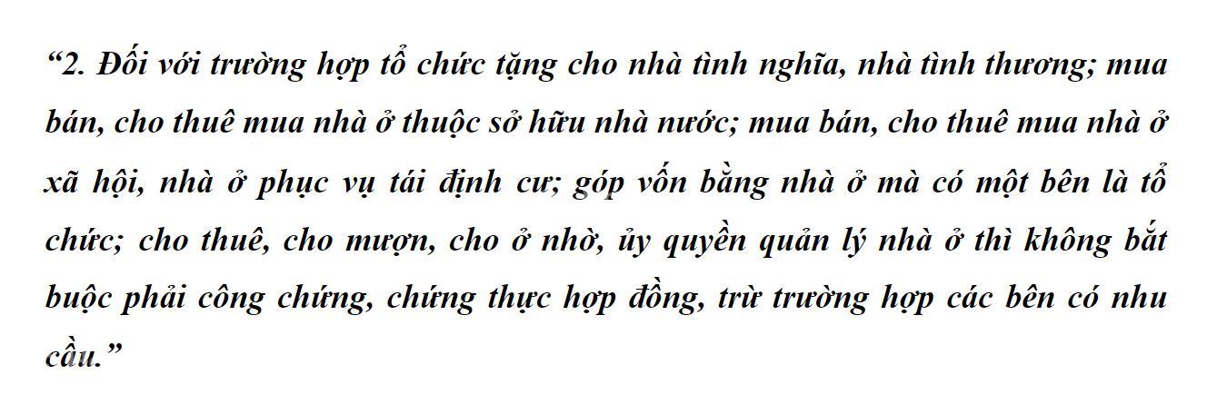 Luật Nhà ở 2014, khoản 2, điều 122