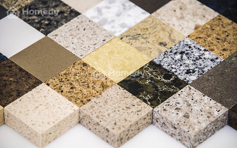 Đá nhân tạo đa dạng về màu sắc, mẫu mã