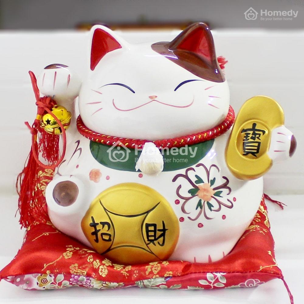 Mèo thần tài làm bằng gốm