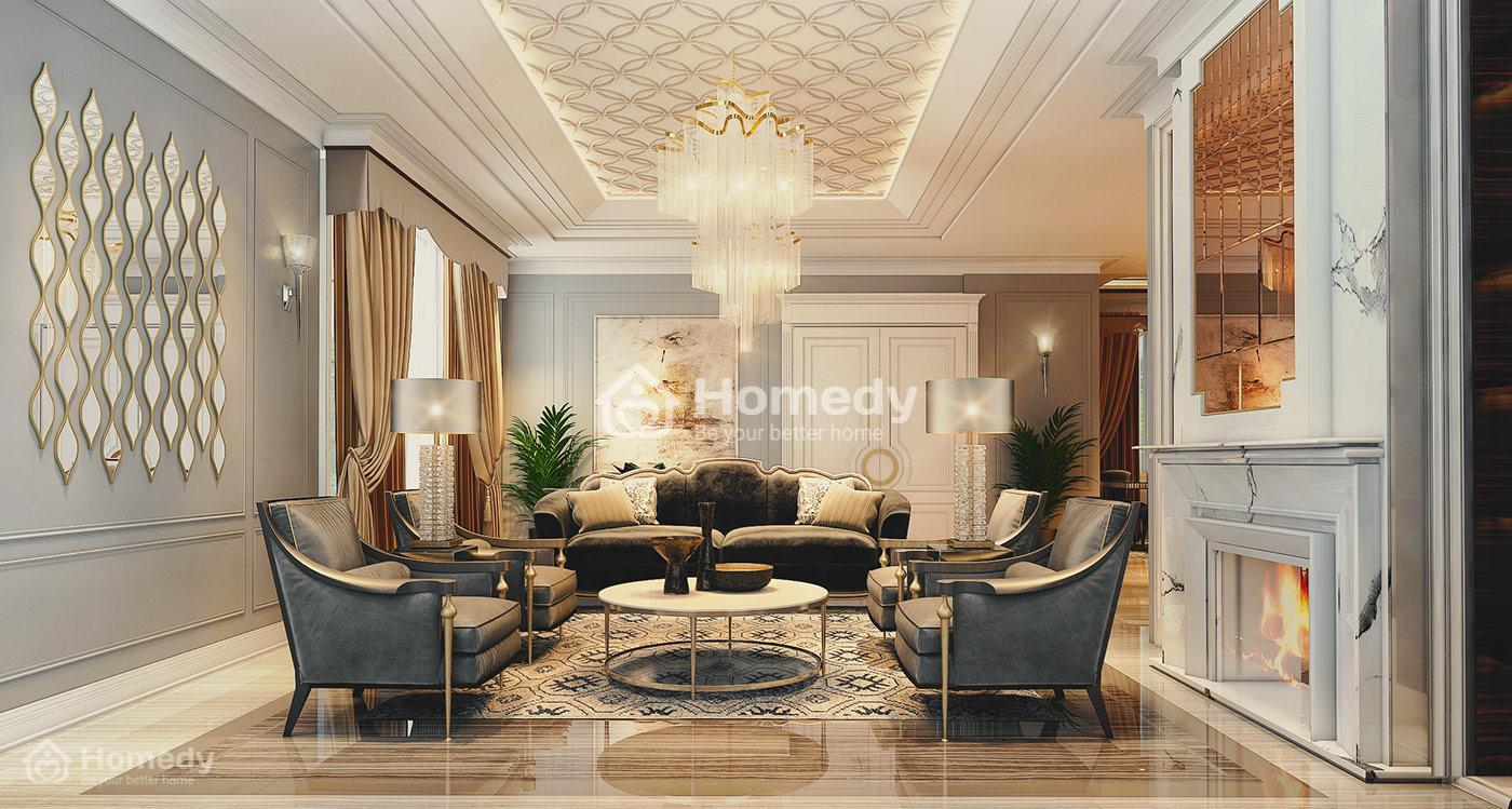 Mẫu biệt thự 3 tầng kiến trúc Pháp