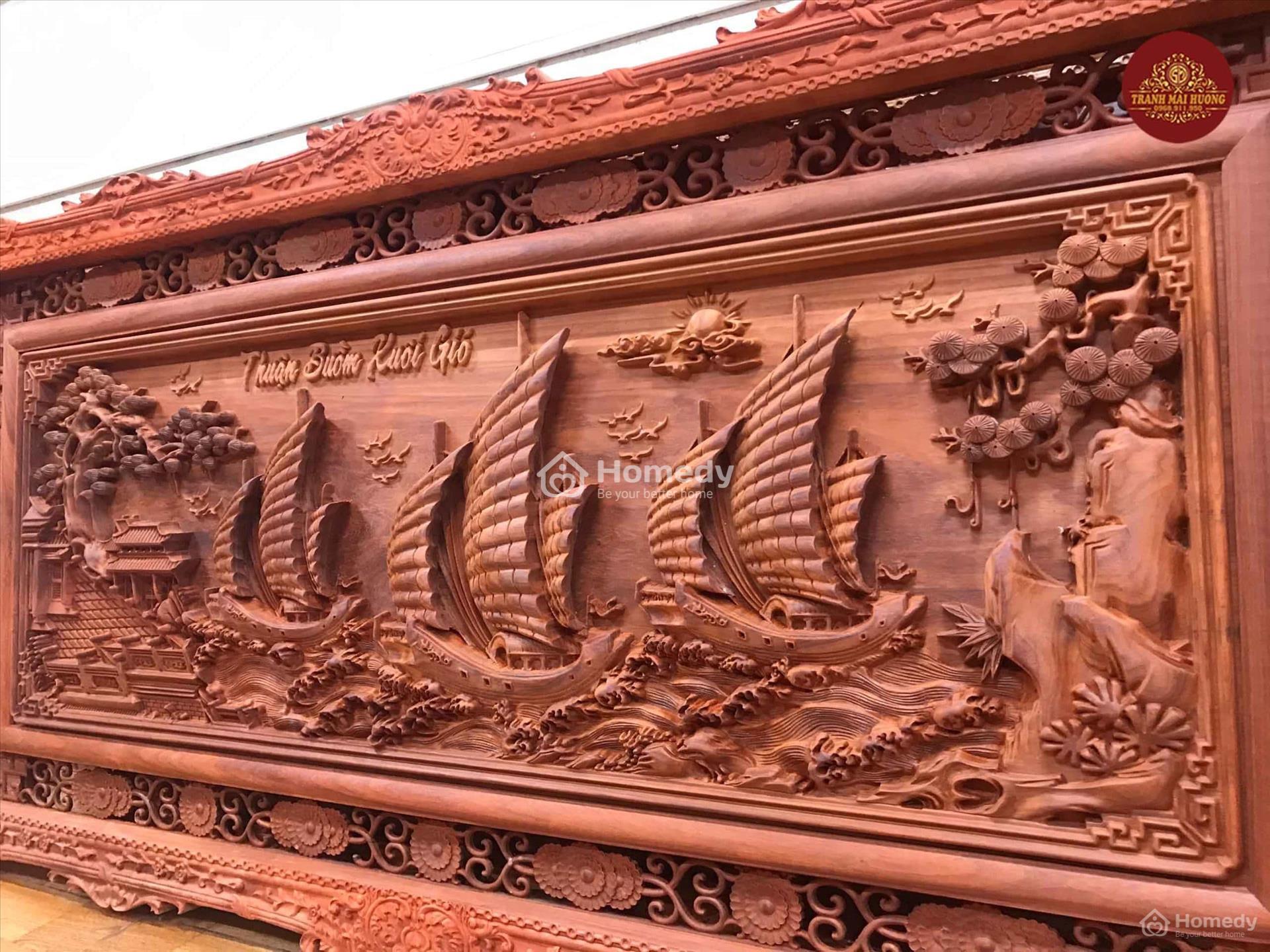 Tranh gỗ thuận buồm xuôi gió