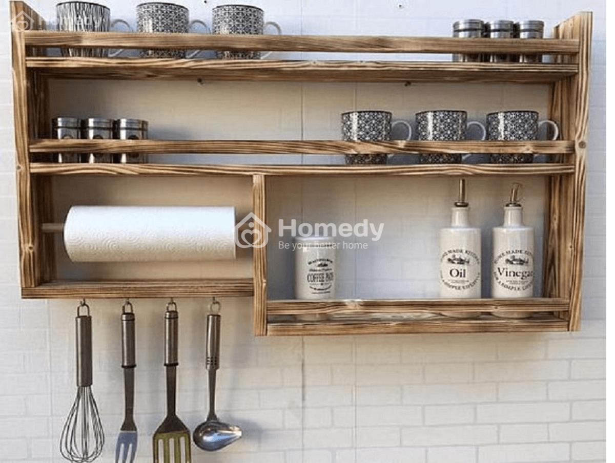 Mẫu kệ bếp gỗ tự nhiên