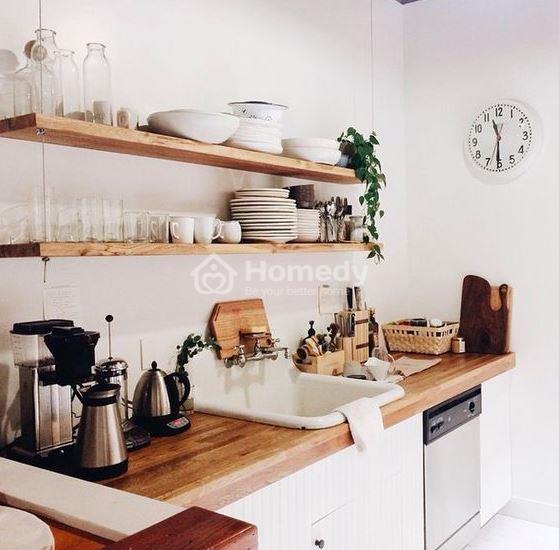 Mẫu kệ bếp gỗ tự nhiên