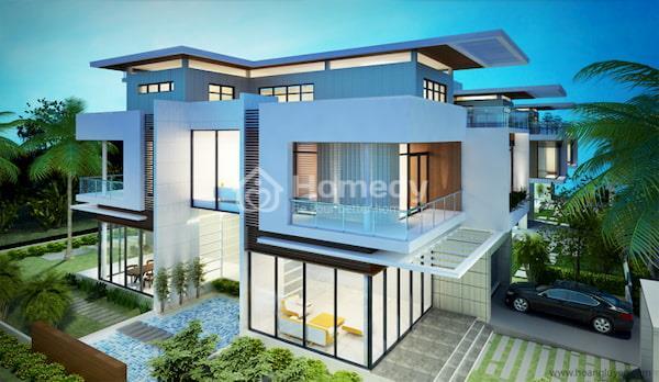 Mẫu biệt thự hiện đại Nhật Bản với mái bằng