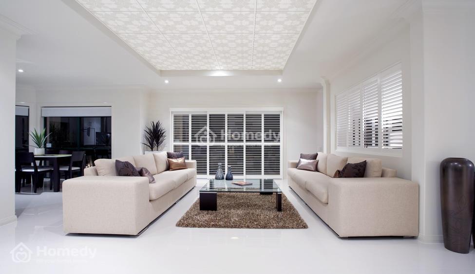 Mẫu trần thạch cao giật 2 cấp kín
