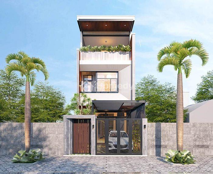 Mẫu nhà 2 tầng có 1 tum