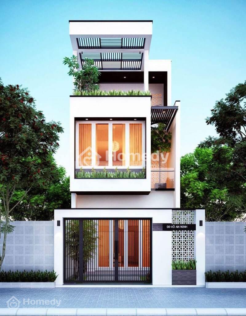 Mẫu nhà 2 tầng có 1 tum
