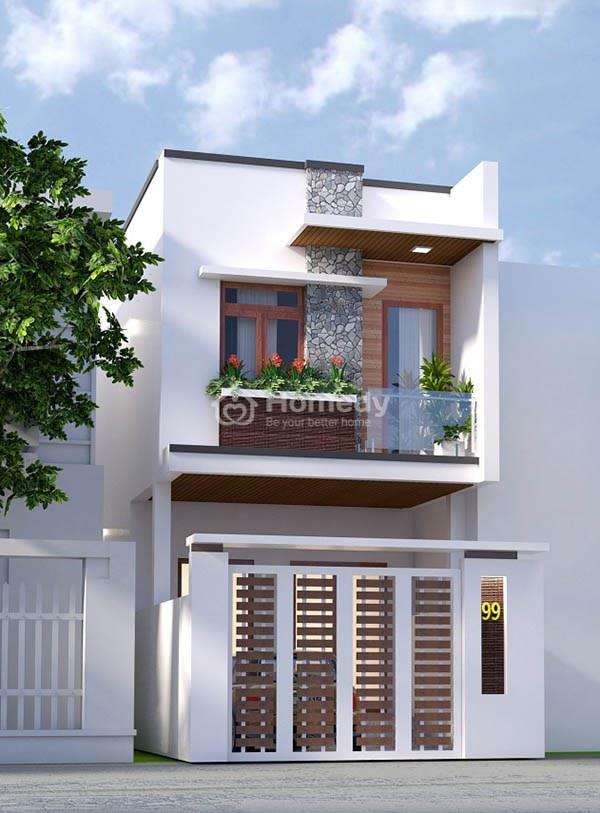 Mẫu nhà 2 tầng mang phong cách hiện đại