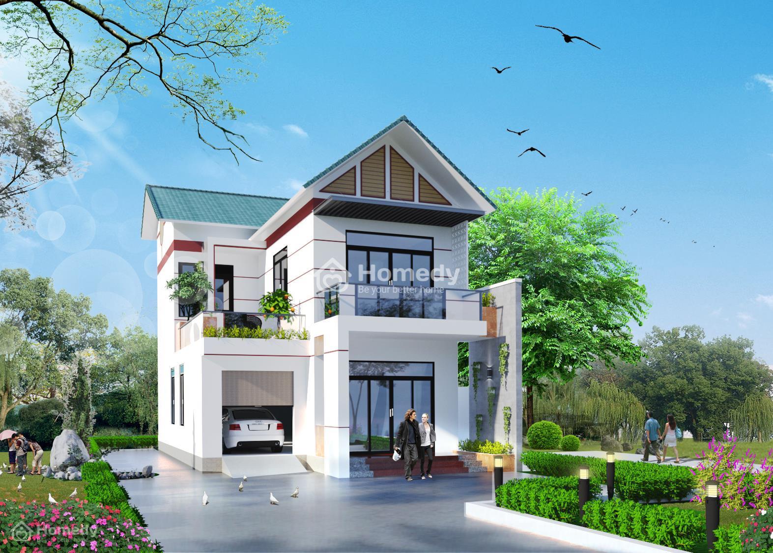Mẫu nhà 2 tầng mái thái truyền thống