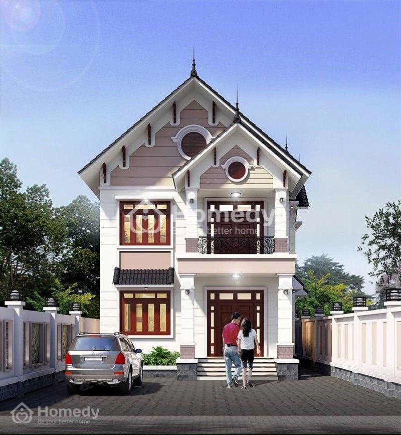 Mẫu nhà 2 tầng mái thái truyền thống