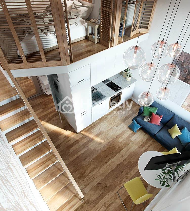 Thiết kế nhà nhỏ đẹp 15m2 có gác lửng đẹp như cổ tích (Nguồn ILYA Derkach)