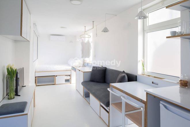 Nhà 15m2 không gác lửng, thiết kế tối giản