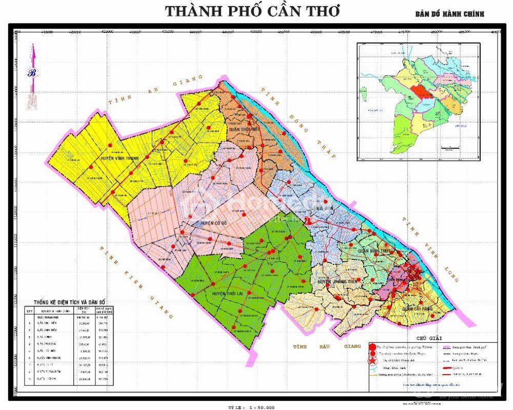 Tổng quan về vị trí hành chính thành phố Cần Thơ