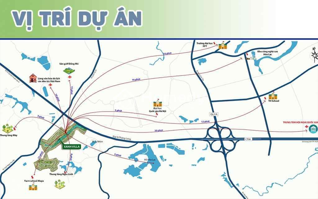 Vị trí của dự án Xanh Villas Resort & Spa 
