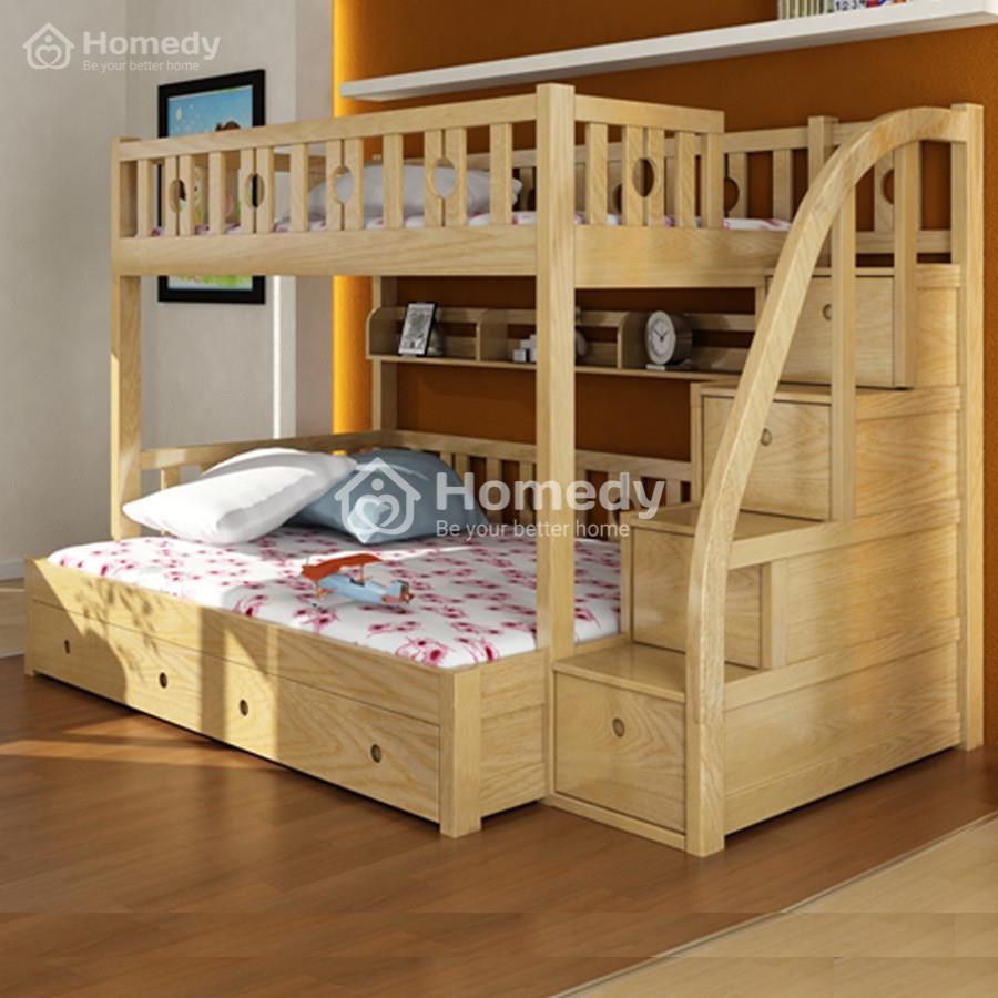 Giường tầng đa năng cho thiết kế phòng trọ 9m2