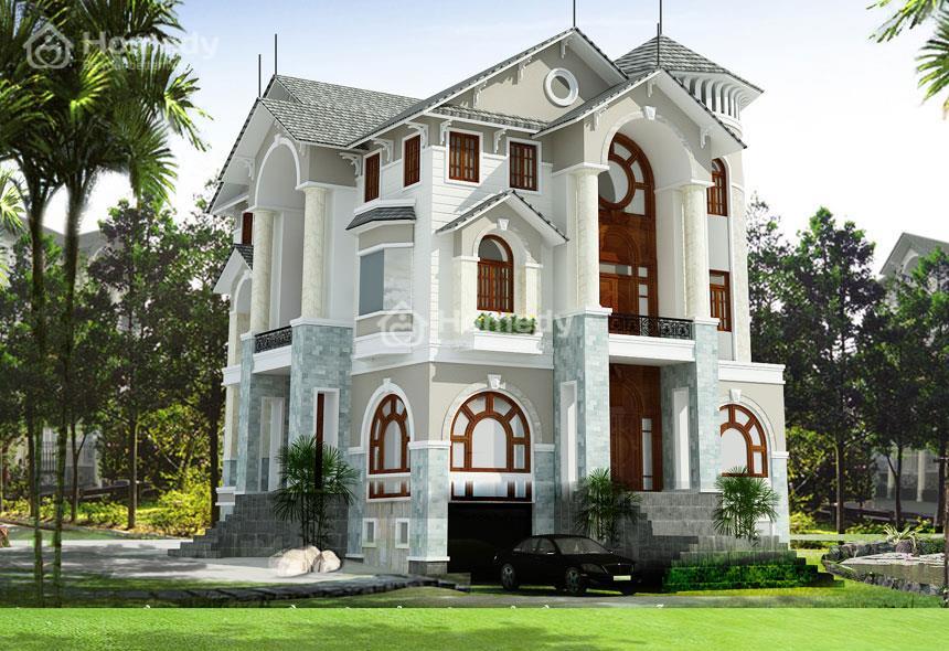 Kiểu nhà mái thái 2 tầng đẹp phong cách cổ điển