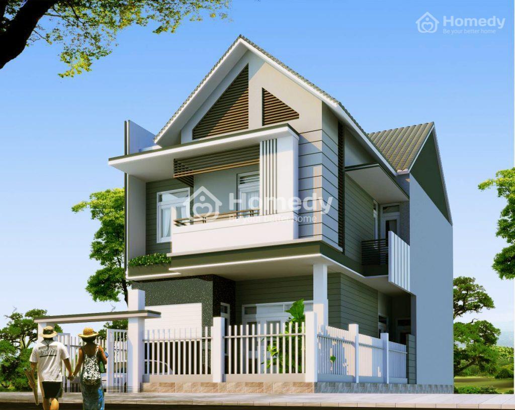 Nhà mái thái 2 tầng hiện đại