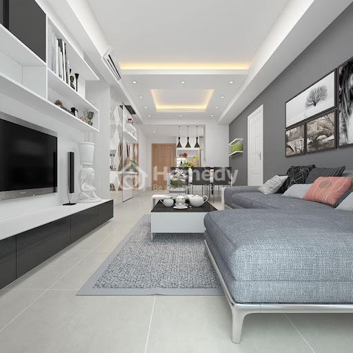 Sơn nhà trắng sứ kết hợp xám ngọc trai