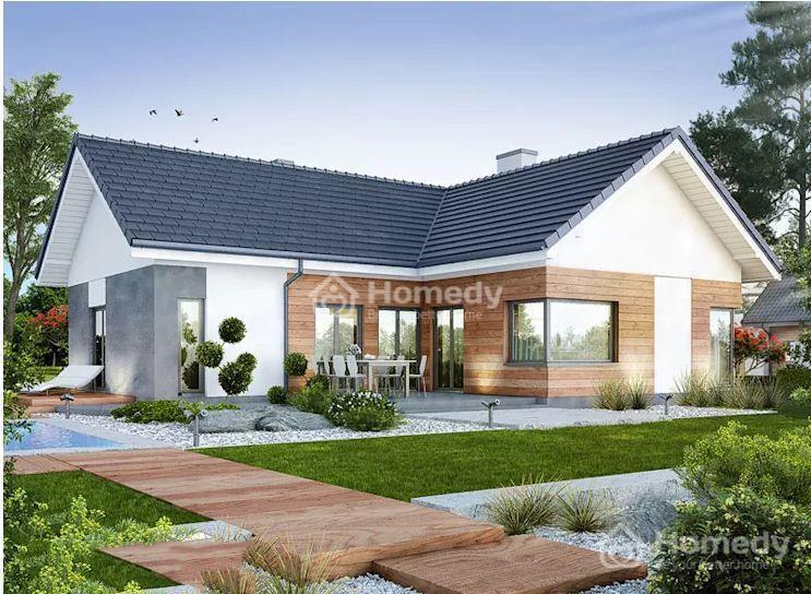 Mẫu nhà mặt tiền cấp 4 đẹp hiện đại