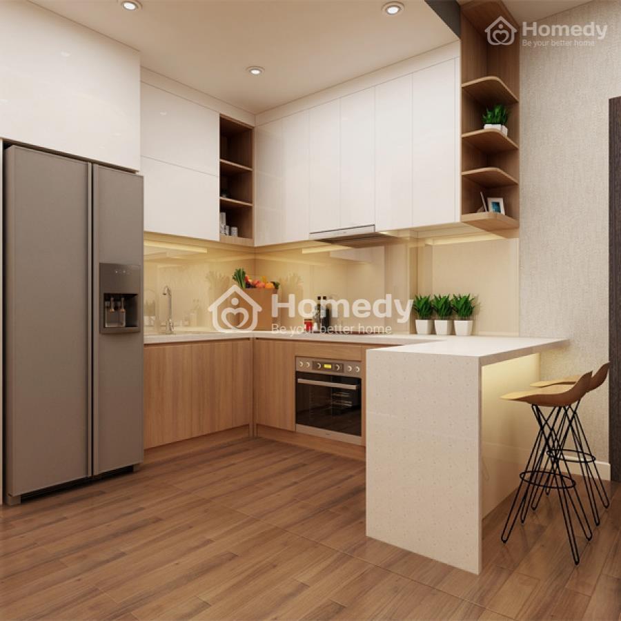 Mẫu thiết kế phòng bếp nhỏ phong cách hiện đại