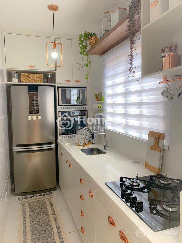 Trang trí phòng bếp nhỏ phong cách hiện đại