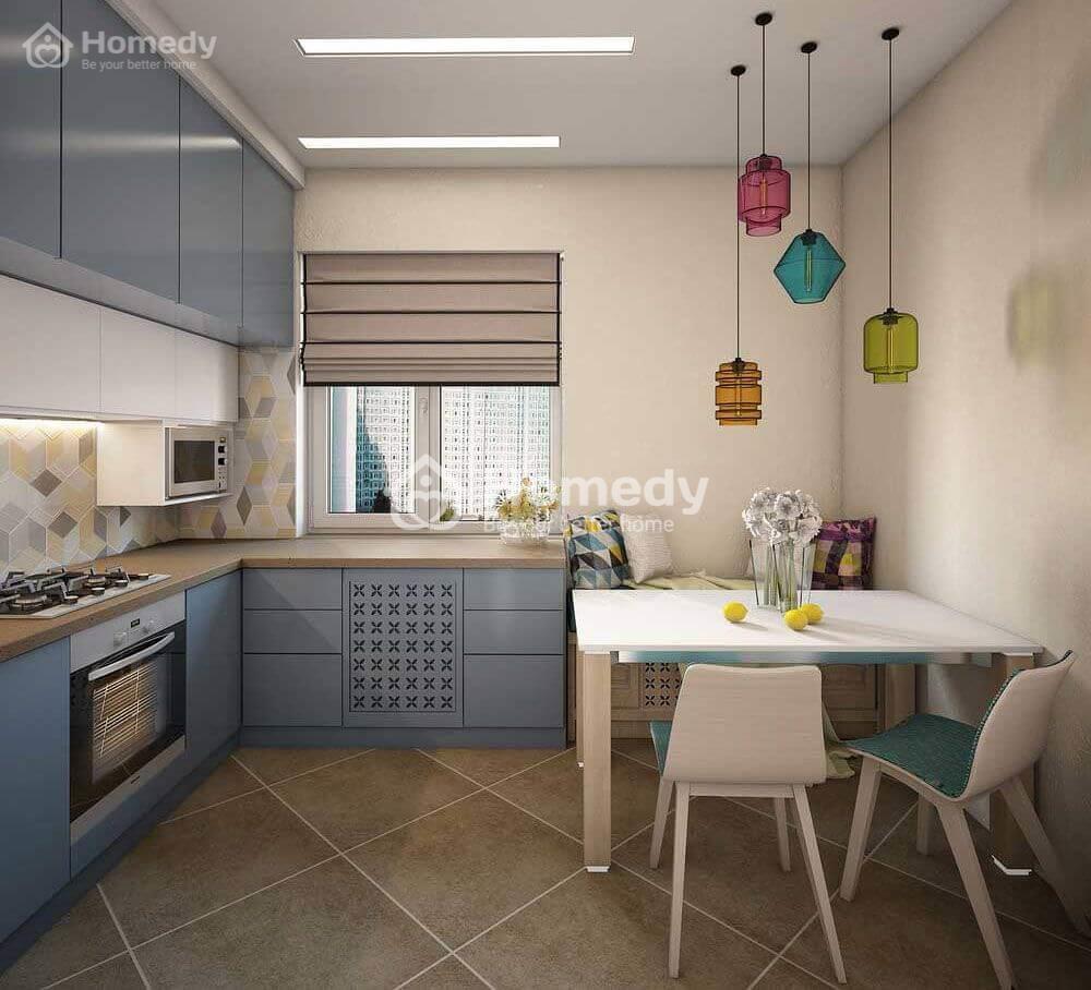 Thiết kế tủ bếp chữ L đẹp