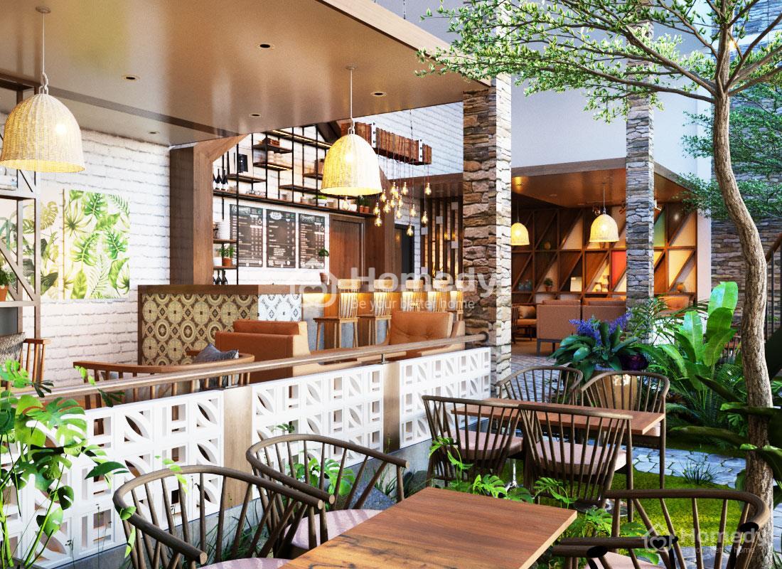 Mẫu thiết kế quán cafe sân vườn nhỏ