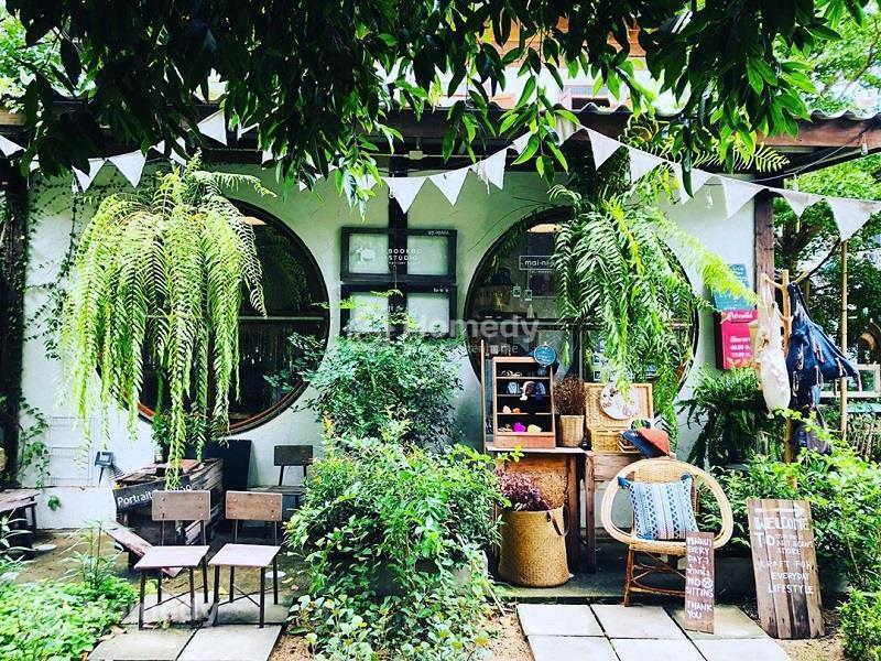 Trang trí mặt tiền quán cafe sân vườn nổi bật