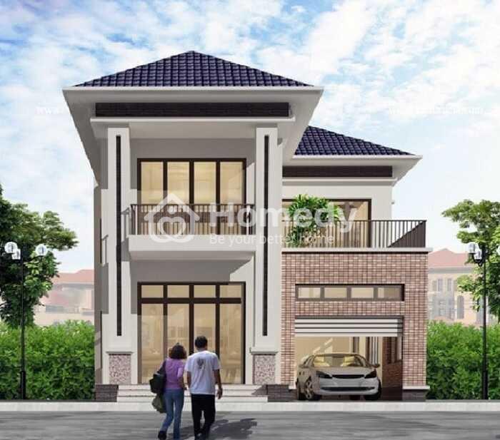 Nhà 2 tầng 8x10m mái thái