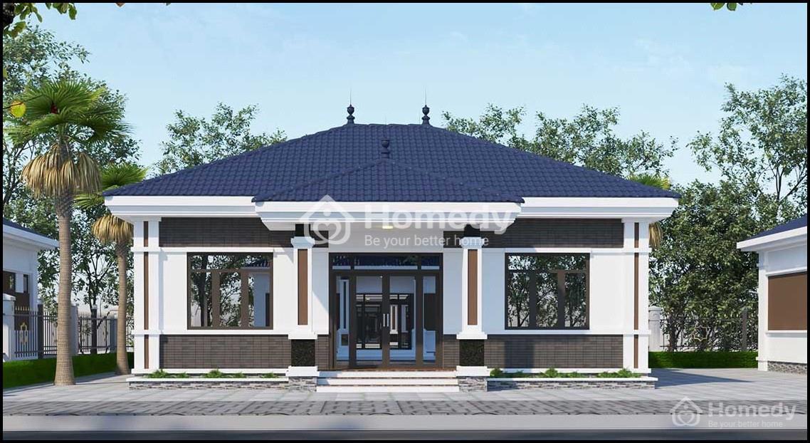 nhà cấp 4 mái nhật 3 phòng ngủ