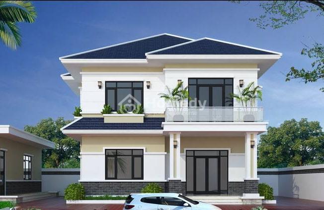 mẫu nhà vuông 2 tầng 80m2 đẹp