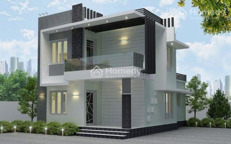 Mẫu nhà vuông 2 tầng 80m2 đẹp phong cách hiện đại