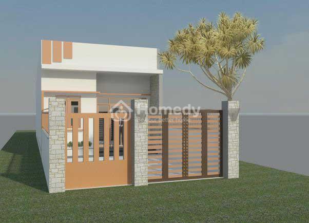 mặt tiền nhà ống đẹp 1 tầng