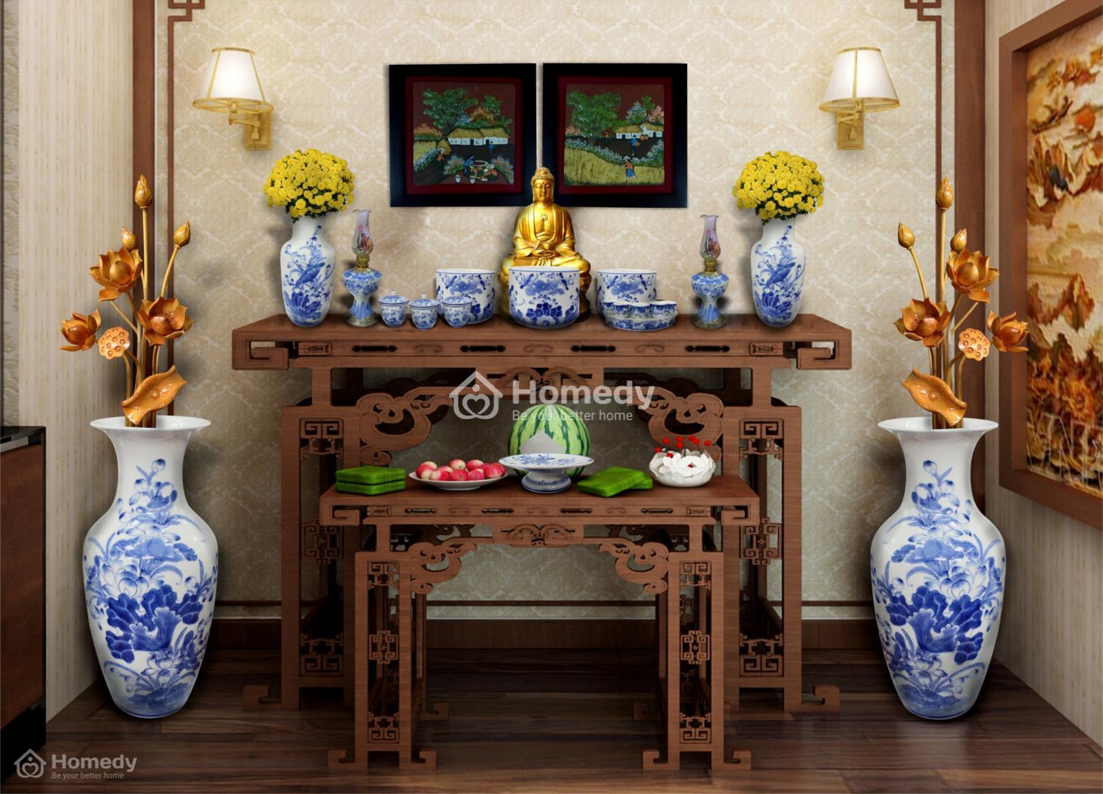 Các loại bàn thờ trong nhà để thờ Phật
