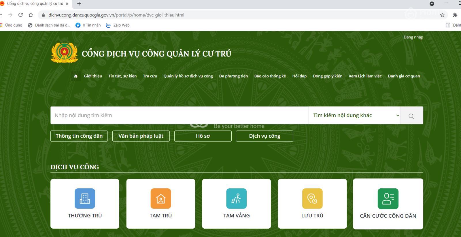 cách đăng ký thường trú online