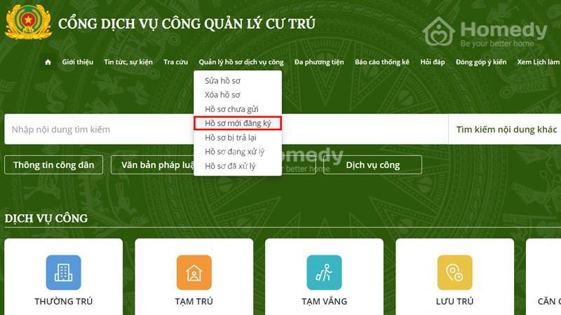 cách đăng ký thường trú online